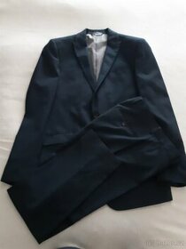 Pánský oblek tm.modrý - 1