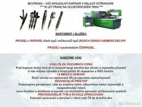 REPASE VSTŘIKOVAČŮ BOSCH / DENSO / SIEMENS / DELPHI