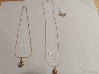 Zlaté řetízky, přívěsky a náušnice 585/1000 14kt