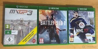Hry na XBOX - NHL 17, Battlefield 1 a MXGP 3
