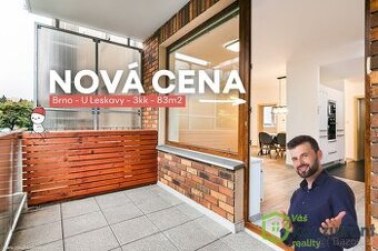Prodej bytu 3+kk 83m2 s balkónem 8 m², Brno - Starý Lískovec