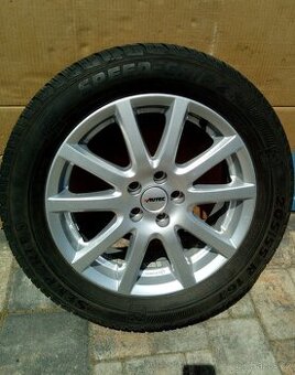 Škoda sada hliníkových disků zánovních se zimním pneu