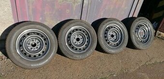 4ks Zimní kola 5x114.3mm , s pneu 195/65 15"