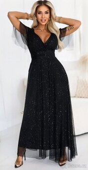 NOVÉ plesové šaty TŘPYTIVÉ ČERNÉ