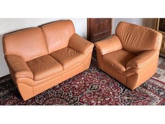 Kožená sedací souprava 2+1, 3202 - 1