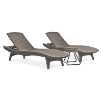 Sada zahradních lehátek PACIFIC 2 ks. + Stůl Cappuccino nové