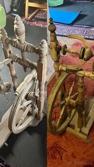 Starožitné dřevěné kolovrátky