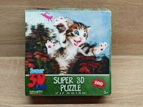 PRIME 3D Puzzle Skákající kotě 3D 100 dílků - 1