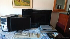 Televizor Sony, setobox a DVD Recorder a stolní PC LG