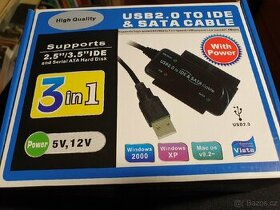 Mediakonvertor USB2.0 TO IDE&SATA CABLE