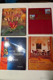 Knihy - motorky, zahrada, zámky, kočky, ...
