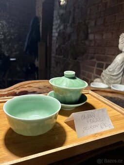 gaiwan + šálek "seladon"