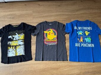 3x tričko Pokémon, vel. 134/140 (8-10 let)