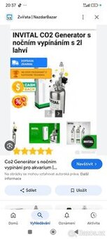INVITAL CO2 Generator s nočním vypínáním s 2l lahví