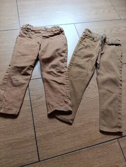 Chlapecké kalhoty 2x hnědé 92 H&M