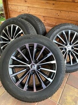 ALU Kola ŠKODA R18 TRINITY Black + Zimní Pneu 235/55/R18