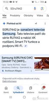 Prodám tv samsung 127  funkční tv