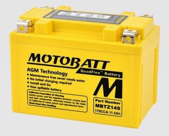 Baterie AGM, MOTOBATT, MBTZ14S