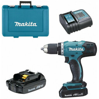 Makita DDF453 s přislušenstvím - zánovní