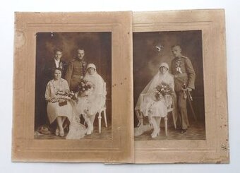 Dvě velké fotky četník Olomouc četnictvo šavle