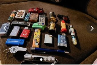 Sbírka zapalovačů nových i použitých .