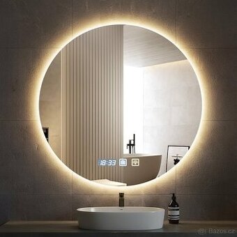 Koupelnové LED zrcadlo s osvětlením+proti zamlžování 60cm