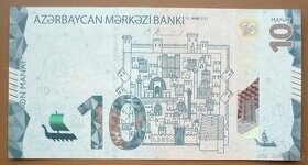 Bankovka, Ázerbajdžán 10 manat, ročník 2021