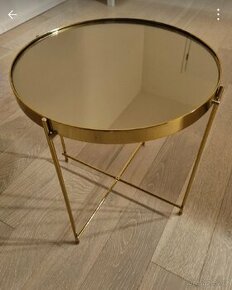 Zlatý odkládací stolek - 1