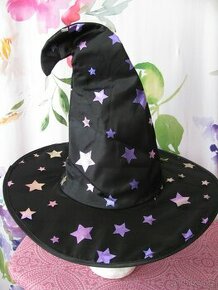 Krásný Čarodějný klobouk s hvězdami v.8 - 12 let
