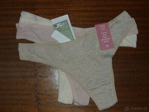 Nové-H&M-3x Kalhotky-tanga,vel.M - 1