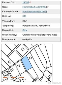 Stavební pozemek - parcela 2000 m2