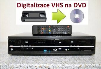 COMBO FUNAI WD6D-4413DB - Záznam z VHS na DVD