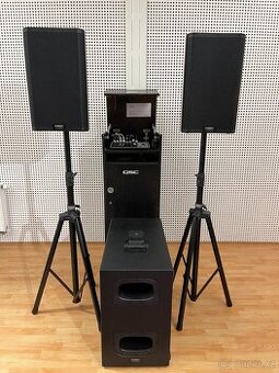 KOMPLETNÍ SESTAVA QSC mix, aktivní subwoofer, aktivní boxy