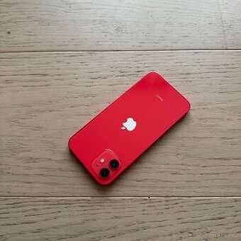 APPLE IPHONE 12 128GB-ČERVENÝ,BATERIE 100%,ZÁRUKA