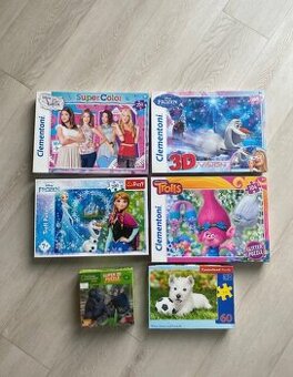 6x puzzle - cena včetně poštovného