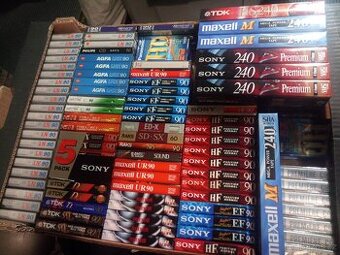 VHS MC magnetofonové kazety nové zabalené sbírkové čisté
