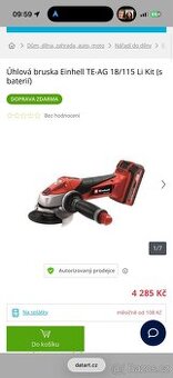 Úhlová bruska Einhell TE-AG 18/115 Li Kit (s baterií)