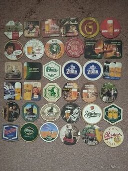 Pivní tácky českých pivovarů 67 ks