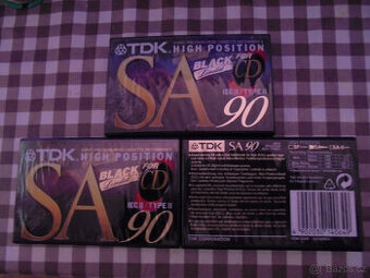 Limitovaná edice TDK SA 90 Black Limited – nové, zabalené (T