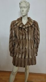 Kabát z pravé kožešiny - Ondatra pižmová - špičková kvalita - 1
