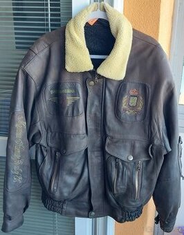 Kožená pilotka retro Avirex style vel.XXL/56-58
