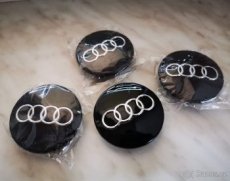 středové krytky audi 68mm cerne stribrne poklicky - 1