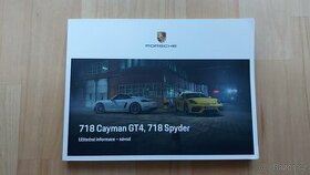 Porsche 918 Cayman, Spyder originál CZ manuál