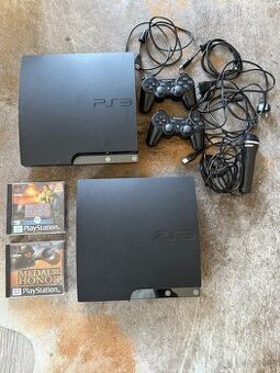 2x PS 3 2x Ovladač a Mirco + 2 x Hry PS1