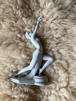 Royal Dux  – porcelánová socha tanečnice (Art Deco)