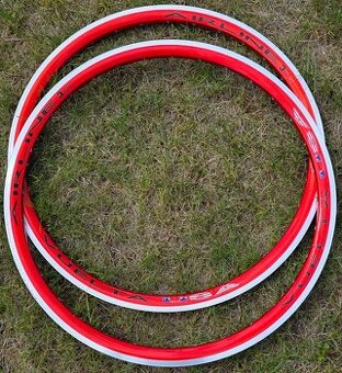 Duralové 26" ráfky VUELTA Airline, červená metalíza