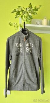 Šedá pánská mikina na zip U. S. Polo