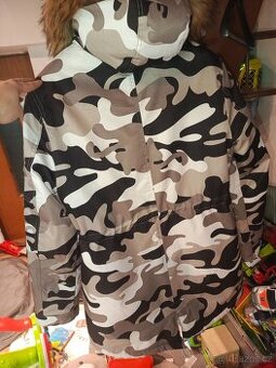 Maskáčová zimní bunda xxl