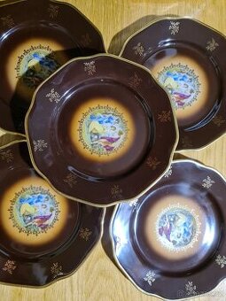 Ručně malované talíře - starožitnost