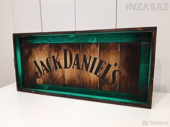 Dřevěná podsvícená cedule 110cm